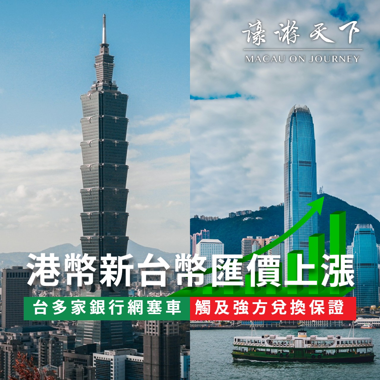 港幣新台幣匯價上漲台多家銀行網塞車觸及強方兌換保證| 濠遊天下Macau on Journey,